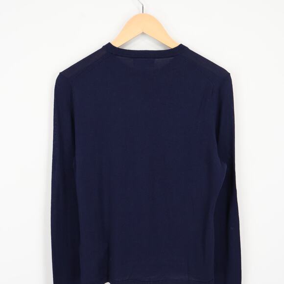 J.Crew Carolyn Fitted Crewneck Sweater Merino Wool Navy Size Large NWT - Picture 7 of 8
